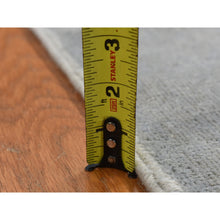 Load image into Gallery viewer, 2&#39;7&quot;x9&#39;10&quot; Spanish Gray, Hand Knotted, Silver Wash Peshawar, Plain With No Design, Pure Wool, Oriental Runner Rug FWR526146