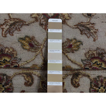 Load image into Gallery viewer, 2&#39;7&quot;x16&#39; Eggshell White, Half Wool And Half Silk, Rajasthan With All Over Leaf Design, Hand Knotted, Xl Runner, Oriental Rug FWR526164