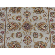 Load image into Gallery viewer, 2&#39;7&quot;x16&#39; Eggshell White, Half Wool And Half Silk, Rajasthan With All Over Leaf Design, Hand Knotted, Xl Runner, Oriental Rug FWR526164