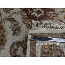 Load image into Gallery viewer, 2&#39;7&quot;x16&#39; Eggshell White, Half Wool And Half Silk, Rajasthan With All Over Leaf Design, Hand Knotted, Xl Runner, Oriental Rug FWR526164