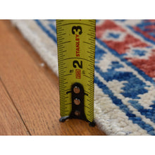 Load image into Gallery viewer, 4&#39;1&quot;x14&#39; Ivory With A Mix Of Blue, Mamluk Design, Vegetable Dyes, Hand Spun New Zealand Wool, Hand Knotted, Oriental, Wide Runner Rug FWR526176