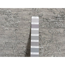 Load image into Gallery viewer, 8&#39;x10&#39; Cloud Gray, Tabriz Erased And Broken Design, Tone On Tone, Wool And Silk, Hand Knotted, Oriental Rug FWR526194