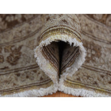 Load image into Gallery viewer, 9&#39;2&quot;x12&#39;5&quot; Beeswax Brown, Antique Persian Tabriz, Birds and Trees Design, Pure Wool, Even Wear, Hand Knotted, Oriental Rug FWR526206