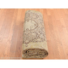 Load image into Gallery viewer, 9&#39;2&quot;x12&#39;5&quot; Beeswax Brown, Antique Persian Tabriz, Birds and Trees Design, Pure Wool, Even Wear, Hand Knotted, Oriental Rug FWR526206