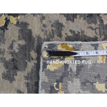 Load image into Gallery viewer, 8&#39;x10&#39;2&quot; Millennium Blue, Abstract Design, Wool And Silk, Hand Knotted, Oriental Rug FWR526212