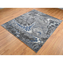 Load image into Gallery viewer, 8&#39;1&quot;x10&#39;1&quot; Cloud Gray, Broken Flower Design, Pure Wool, Hand Knotted, Oriental Rug FWR526236