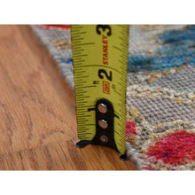 Load image into Gallery viewer, 8'x10' Thunder Gray, Sari Silk And Textured Wool, Colorful Maharaja Design, Hand Knotted, Oriental Rug FWR526242