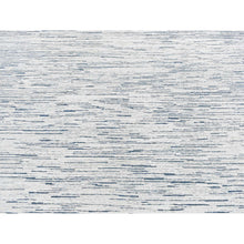 Load image into Gallery viewer, 10&#39;x14&#39; Ivory, Striae Design, Textured Wool, Hand Knotted, Oriental Rug FWR526248
