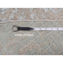 Load image into Gallery viewer, 6&#39;x6&#39; Alabaster White, Hand Knotted, Nain with All Over Flower Pattern, Wool and Silk, Soft Pile, 250 KPSI, Round, Oriental Rug FWR549372