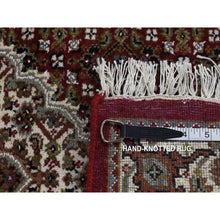 Load image into Gallery viewer, 2&#39;8&quot;x10&#39;5&quot; Sangria Red, Tabriz Mahi, Pure Wool, Hand Knotted, Runner Oriental Rug FWR526350