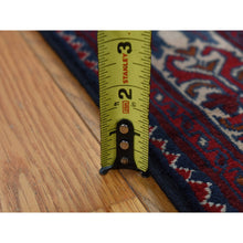 Load image into Gallery viewer, 2&#39;6&quot;x9&#39;3&quot; Falu Red, Afghan Khamyab, Intricate Geometrical Pattern, Denser Weave With Shiny Wool, Hand Knotted, Runner Oriental Rug FWR526356