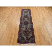 Load image into Gallery viewer, 2&#39;9&quot;x11&#39;4&quot; Ivory, Hand Knotted, 300 Kpsi, Hand Spun New Zealand Wool, Bijar Mahi, Runner Oriental Rug FWR526368