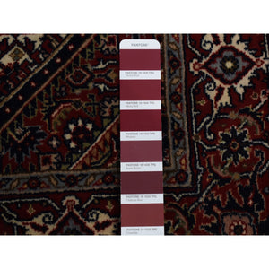 2'9"x11'4" Ivory, Hand Knotted, 300 Kpsi, Hand Spun New Zealand Wool, Bijar Mahi, Runner Oriental Rug FWR526368