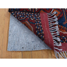 Load image into Gallery viewer, 5&#39;1&quot;x6&#39;6&quot; Tuscan Red, Afghan Ersari, Geometrical Spaceship Design, Pure Wool, Hand Knotted, Oriental Rug FWR526392