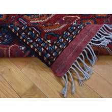 Load image into Gallery viewer, 5&#39;1&quot;x6&#39;6&quot; Tuscan Red, Afghan Ersari, Geometrical Spaceship Design, Pure Wool, Hand Knotted, Oriental Rug FWR526392