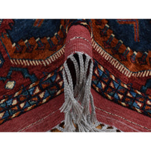 Load image into Gallery viewer, 5&#39;1&quot;x6&#39;6&quot; Tuscan Red, Afghan Ersari, Geometrical Spaceship Design, Pure Wool, Hand Knotted, Oriental Rug FWR526392