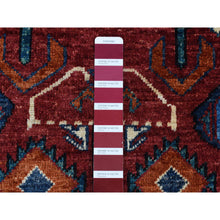 Load image into Gallery viewer, 5&#39;1&quot;x6&#39;6&quot; Tuscan Red, Afghan Ersari, Geometrical Spaceship Design, Pure Wool, Hand Knotted, Oriental Rug FWR526392