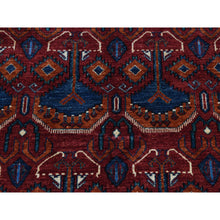 Load image into Gallery viewer, 5&#39;1&quot;x6&#39;6&quot; Tuscan Red, Afghan Ersari, Geometrical Spaceship Design, Pure Wool, Hand Knotted, Oriental Rug FWR526392