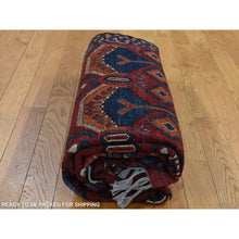 Load image into Gallery viewer, 5&#39;1&quot;x6&#39;6&quot; Tuscan Red, Afghan Ersari, Geometrical Spaceship Design, Pure Wool, Hand Knotted, Oriental Rug FWR526392