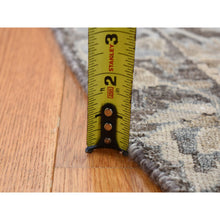 Load image into Gallery viewer, 9&#39;1&quot;x9&#39;1&quot; Bistre Brown, Cypress Tree Design, Silk With Textured Wool, Hand Knotted, Round Oriental Rug FWR526428