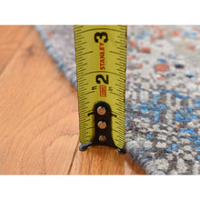 Load image into Gallery viewer, 10&#39;1&quot;x10&#39;1&quot; Stone Gray, Silk with Textured Wool, Abstract Design, Hand Knotted, Round Oriental Rug FWR526434