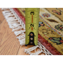 Load image into Gallery viewer, 10&#39;x10&#39; Maroon Red, Hand Knotted, Karajeh Design, Pure Wool, Round Oriental Rug FWR526440