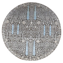 Load image into Gallery viewer, 10&#39;x10&#39; Bistre Brown, Cypress Tree Design, Silk with Textured Wool, Hand Knotted, Round Oriental Rug FWR526446