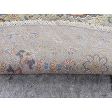 Load image into Gallery viewer, 10&#39;x10&#39; Agreeable Gray, THE SUNSET ROSETTES, Pure Silk and Wool, Hand Knotted, Round Oriental Rug FWR526500