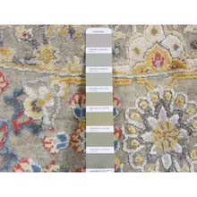 Load image into Gallery viewer, 10&#39;x10&#39; Agreeable Gray, THE SUNSET ROSETTES, Pure Silk and Wool, Hand Knotted, Round Oriental Rug FWR526500