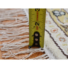 Load image into Gallery viewer, 9&#39;1&quot;x9&#39;1&quot; Ivory, Silken, Tabriz Design, 300 Kpsi, Hand Knotted, Round Oriental Rug FWR526530