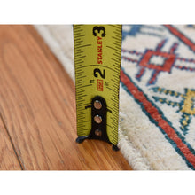 Load image into Gallery viewer, 4&#39;10&quot;x7&#39; Ivory, Pure Wool, Repetitive Design, Afghan Ersari, Hand Knotted, Oriental Rug FWR526584