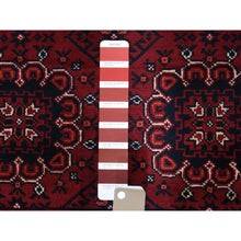 Load image into Gallery viewer, 3&#39;3&quot;x5&#39;6&quot; Vermilion Red, Afghan Khamyab, Denser Weave with Shiny Wool, Hand Knotted, Oriental Rug FWR526608