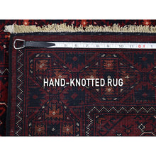 Load image into Gallery viewer, 3&#39;3&quot;x5&#39;6&quot; Vermilion Red, Afghan Khamyab, Denser Weave with Shiny Wool, Hand Knotted, Oriental Rug FWR526608