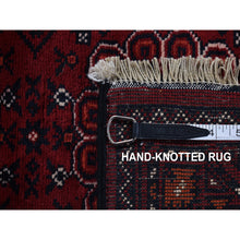 Load image into Gallery viewer, 3&#39;3&quot;x5&#39;6&quot; Vermilion Red, Afghan Khamyab, Denser Weave with Shiny Wool, Hand Knotted, Oriental Rug FWR526608
