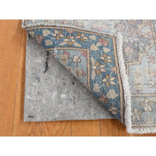 Load image into Gallery viewer, 1&#39;8&quot;x3&#39;7&quot; Misty Gray, Pure Wool, Vintage Persian Kerman, Hand Knotted, Mat Oriental Rug FWR526650