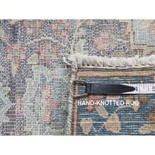 Load image into Gallery viewer, 1&#39;8&quot;x3&#39;7&quot; Misty Gray, Pure Wool, Vintage Persian Kerman, Hand Knotted, Mat Oriental Rug FWR526650