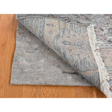 Load image into Gallery viewer, 2&#39;x3&#39; Nyanza Green, Pure Silk With Textured Wool, Mughal Design, Hand Knotted, Mat Oriental Rug FWR526656