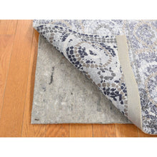 Load image into Gallery viewer, 2&#39;2&quot;x2&#39;10&quot; Ash Gray, Silken, Roman Mosaic Design, Hand Knotted, Sample Mat Oriental Rug FWR526668
