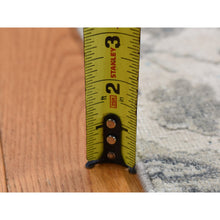 Load image into Gallery viewer, 2&#39;x3&#39;2&quot; Gainsboro Gray, Silk With Textured Wool, Mahal Design, Hand Knotted, Sample Mat Oriental Rug FWR526674