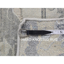 Load image into Gallery viewer, 2&#39;x3&#39;2&quot; Gentle Gray, Modern Hand Knotted Grass Design, Tone on Tone, Undyed 100% Wool, Mat Oriental Rug FWR478260