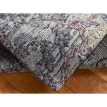 Load image into Gallery viewer, 2&#39;x3&#39;1&quot; Goose Gray, The Maharaja, Pure Silk With Textured Wool, Hand Knotted, Oriental Rug FWR526692