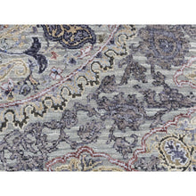 Load image into Gallery viewer, 2&#39;x3&#39;1&quot; Goose Gray, The Maharaja, Pure Silk With Textured Wool, Hand Knotted, Oriental Rug FWR526692