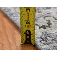 Load image into Gallery viewer, 2&#39;x3&#39;1&quot; Goose Gray, The Maharaja, Pure Silk With Textured Wool, Hand Knotted, Oriental Rug FWR526692