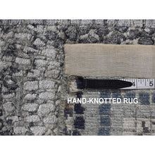 Load image into Gallery viewer, 2&#39;2&quot;x3&#39;2&quot; Cloud Gray, Silken, Roman Mosaic Design, Hand Knotted, Sample Oriental Rug FWR526710