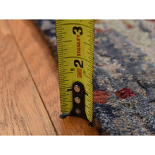 Load image into Gallery viewer, 2&#39;x3&#39; Cloud Gray, Abstract Design, Wool And Silk, Hand Knotted, Sample Mat Oriental Rug FWR526722