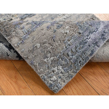 Load image into Gallery viewer, 2&#39;x2&#39;10&quot; Artichoke Green, Modern Abstract Design, Soft And Vibrant Wool, Dense Weave, Natural Dyes, Hand Knotted, Sample Mat Oriental Rug FWR526734
