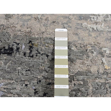 Load image into Gallery viewer, 2&#39;x2&#39;10&quot; Artichoke Green, Modern Abstract Design, Soft And Vibrant Wool, Dense Weave, Natural Dyes, Hand Knotted, Sample Mat Oriental Rug FWR526734