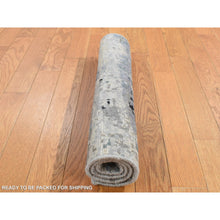 Load image into Gallery viewer, 2&#39;x2&#39;10&quot; Artichoke Green, Modern Abstract Design, Soft And Vibrant Wool, Dense Weave, Natural Dyes, Hand Knotted, Sample Mat Oriental Rug FWR526734