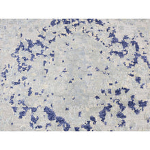 Load image into Gallery viewer, 2&#39;x3&#39;1&quot; Gainsboro Gray, Diminishing Cypress Tree With Medallion Design, Silk with Textured Wool, Hand Knotted, Sample Mat Oriental Rug FWR526746
