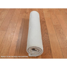 Load image into Gallery viewer, 2&#39;x3&#39; Beige, Floral Nepali Weave Design, Hand Knotted, Modern, Wool and Silk, Clearance, Sample Oriental Rug FWR526758